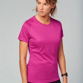 A_T-shirts med tryck LADIES SHORT SLEEVE SPORTS T-SHIRT